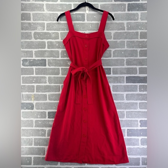 Everlane Red Goweave Picnic Dress Size 2 - Picture 1 of 9